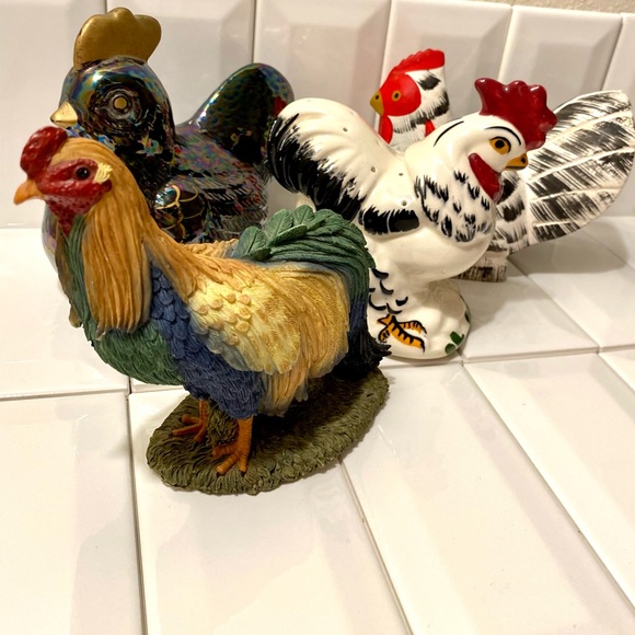 Vintage Otagiri Rooster Figurine Cookie Jar Bowl - Picture 13 of 13